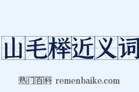 山毛榉近义词是什么意思的图片